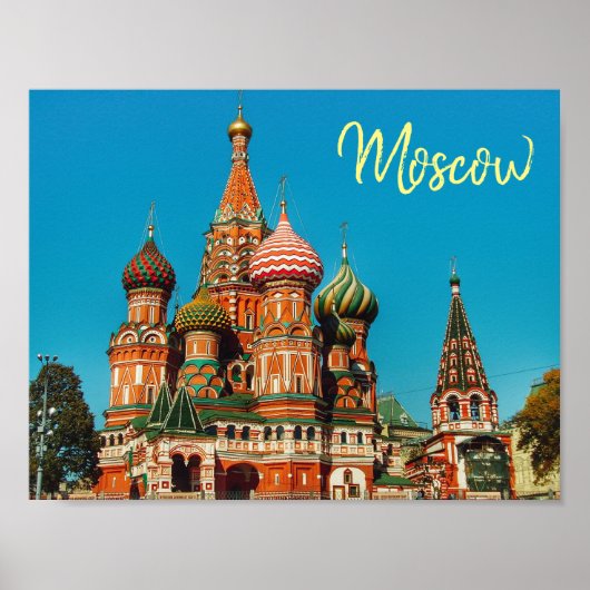 Russisch Poster op het Rode Plein van de Moskou (Voorkant)