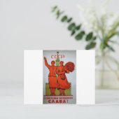  Russisch Poster "Sovjetvrouw" Briefkaart (Staand voorkant)
