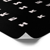 Russisch Poster van de Ooggrafiek (zwarte achtergr (Hoek)