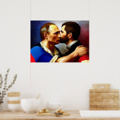 Russisch president dat een man kust poster (Keuken)