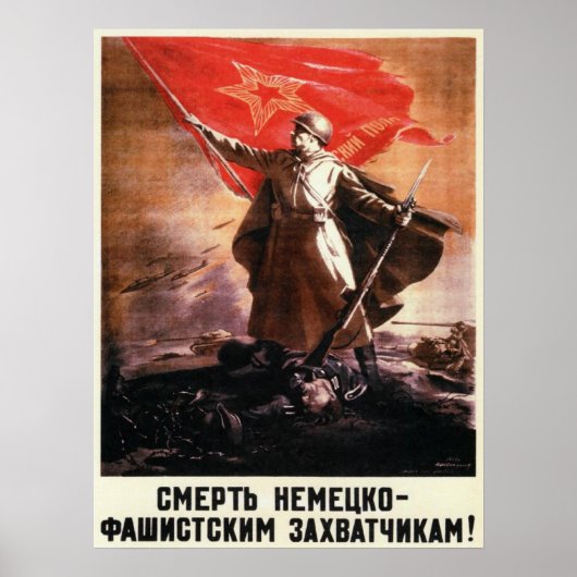 Russisch propagandaPoster uit WWII Poster (Voorkant)