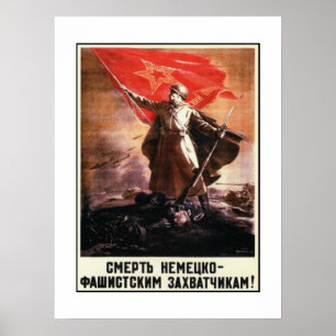 Russisch propagandaPoster uit WWII Poster