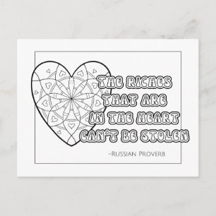 Russisch Proverb Coloring Briefkaart