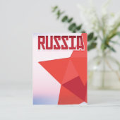 Russisch Red Star Travel Print. Briefkaart (Staand voorkant)