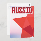 Russisch Red Star Travel Print. Briefkaart (Voorkant / Achterkant)