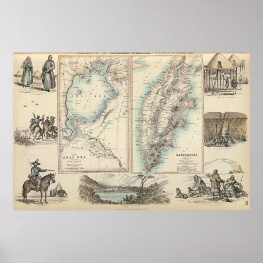 Russisch Rijk in Oost- en Western-Azië Poster (Voorkant)