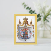 Russisch Rijk, volledig wapen Briefkaart (Staand voorkant)