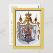Russisch Rijk, volledig wapen Briefkaart (Voorkant / Achterkant)