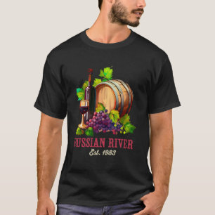 Russisch River Sonoma Californië Wijngaard  W T-shirt