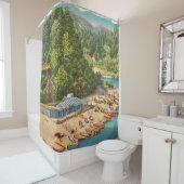 Russisch rivierstrand Douchegordijn (In situ)