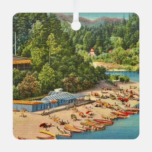  Russisch rivierstrand Metalen Ornament (Voorkant)