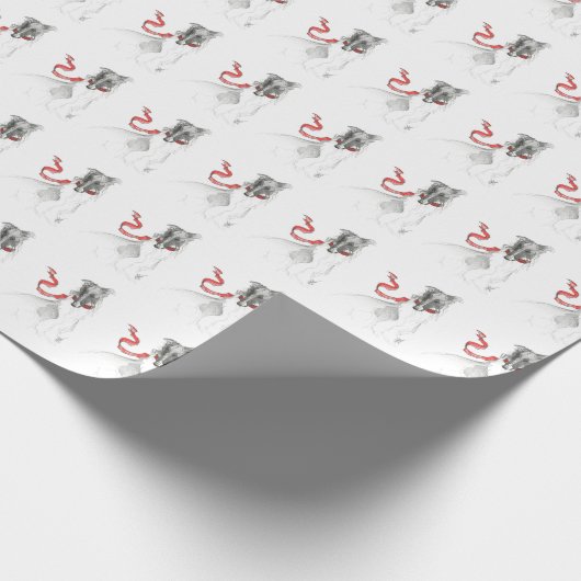 Russisch rood omslagpapier cadeaupapier (Hoek)