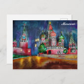 Russisch Rood-Plein Briefkaart (Voorkant / Achterkant)