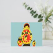  Russisch Rusland Chic Matryoshka Doll Briefkaart (Staand voorkant)