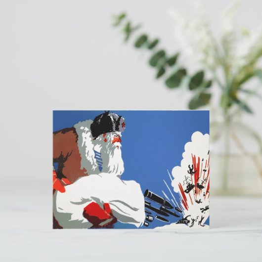  Russisch Santa Briefkaart (Staand voorkant)