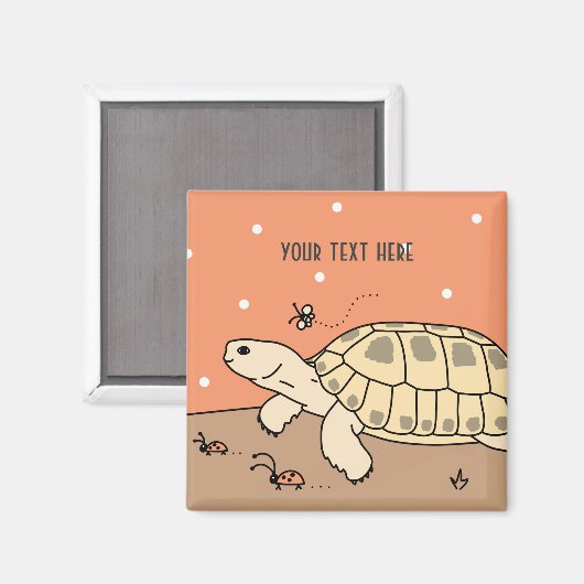 Russisch schildpad magneet (Voorkant / Achterkant)