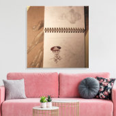 Russisch soldaat schetsboek Canvas (Insitu (Woonkamer))