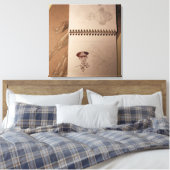 Russisch soldaat schetsboek Canvas (Insitu (Slaapkamer))