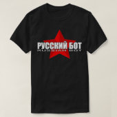 Russisch, Sovjet Bot, grappige KGB, politiek kostu T-shirt (Design voorkant)
