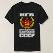 Russisch, Sovjetspion, grappige KGB, politiek kost T-shirt (Design voorkant)