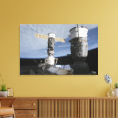 Russisch Soyuz en Progress-ruimtevaartuigen Canvas Afdruk (Insitu (Woonkamer))