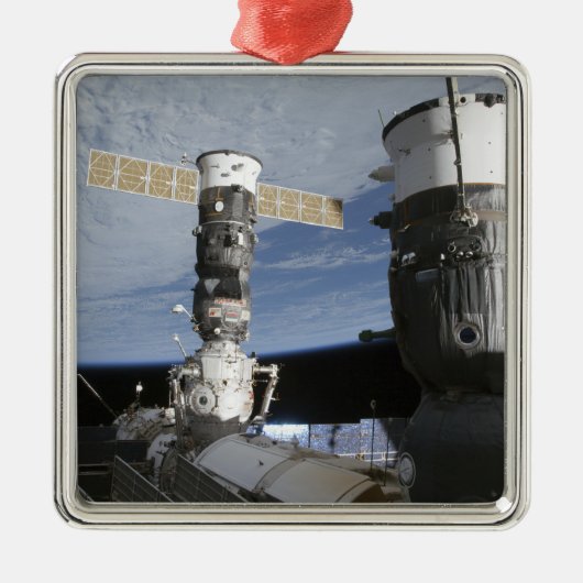 Russisch Soyuz en Progress-ruimtevaartuigen Metalen Ornament (Voorkant)