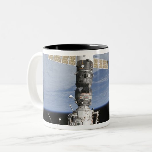 Russisch Soyuz en Progress-ruimtevaartuigen Tweekleurige Koffiemok (Voorkant links)