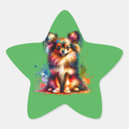 Russisch Speelgoed hond Ster Sticker