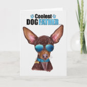 Russisch Speelgoed Terrier Dog Koudste pap Vaderda Feestdagen Kaart (Voorkant)