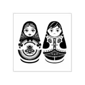 Russisch Stacking Doll Wood Art Stamp Rubberstempel (Afrduk)