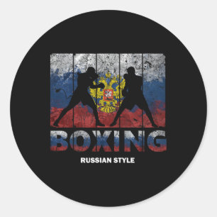 Russisch stijl Boksen Groot Boksen Rusland Ronde Sticker