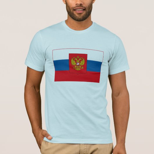 Russisch T-shirt met vlag (Voorkant)
