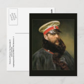 Russisch Tsar Alexander II Briefkaart (Voorkant / Achterkant)
