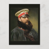 Russisch Tsar Alexander II Briefkaart (Voorkant)