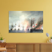Russisch-Turks Zee Slag bij Sinop Canvas Afdruk (Insitu (Woonkamer))