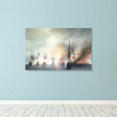 Russisch-Turks Zee Slag bij Sinop Canvas Afdruk (Insitu (Houten vloer))