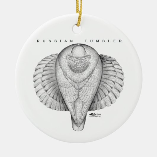 Russisch Uitzicht met toppen Keramisch Ornament (Voorkant)
