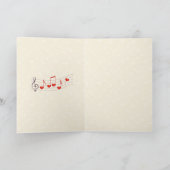 Russisch Valentijn Kaart - Muzikale noten, hart, r (Binnen)