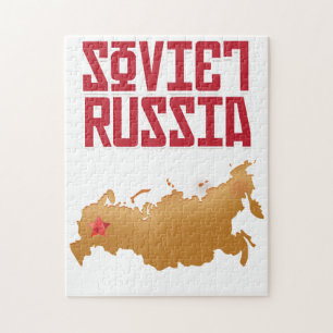 Russisch Vintage Travel Poster Legpuzzel