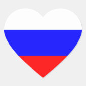 Russisch Vlag Hart Sticker (Voorkant)