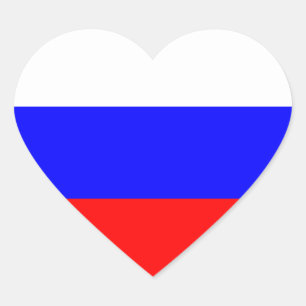 Russisch Vlag Hart Sticker