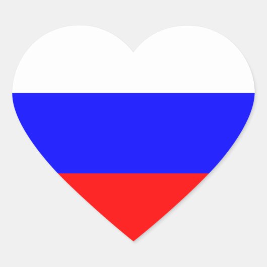 Russisch Vlag Hart Sticker (Voorkant)