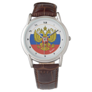 Russisch Vlag horloge, Rusland mode / Россия Watc Horloge