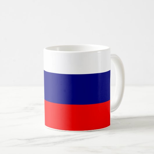 Russisch Vlag Koffie Mok 1 (Voorkant rechts)