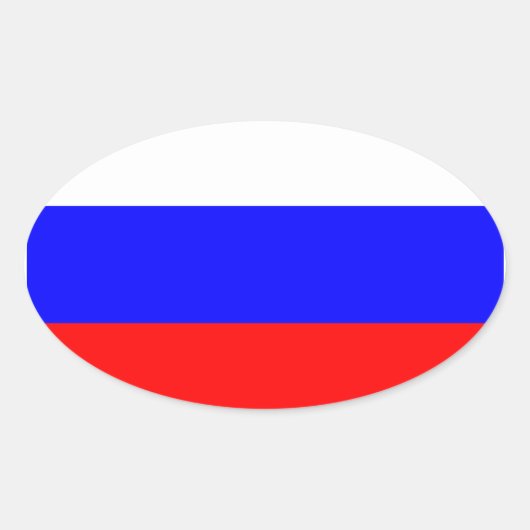 Russisch Vlag Ovale Sticker (Voorkant)