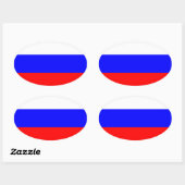 Russisch Vlag Ovale Sticker (Vel)