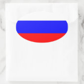 Russisch Vlag Ovale Sticker (Tas)