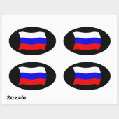 Russisch vlaggen ovale sticker (Vel)