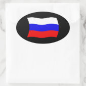 Russisch vlaggen ovale sticker (Tas)