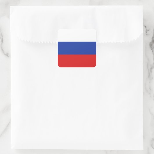 Russisch vlaggen vierkante sticker (Tas)